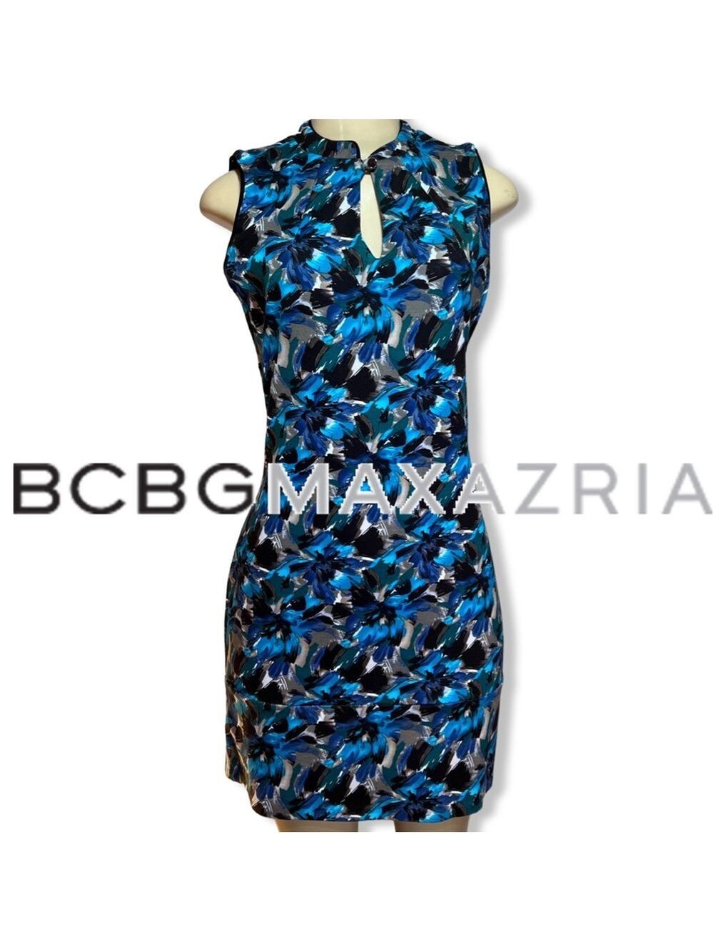 BCBG “The Blues” Knit Sleeveless Dress XS NWT $240